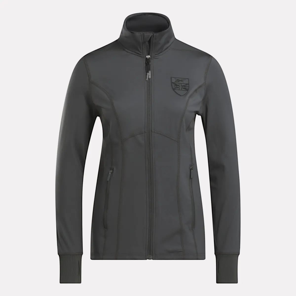 Damen-Golfjacke mit durchgehendem Reißverschluss und Performance-Nähten Damen-Golfjacke mit durchgehendem Reißverschluss und Performance-Nähten