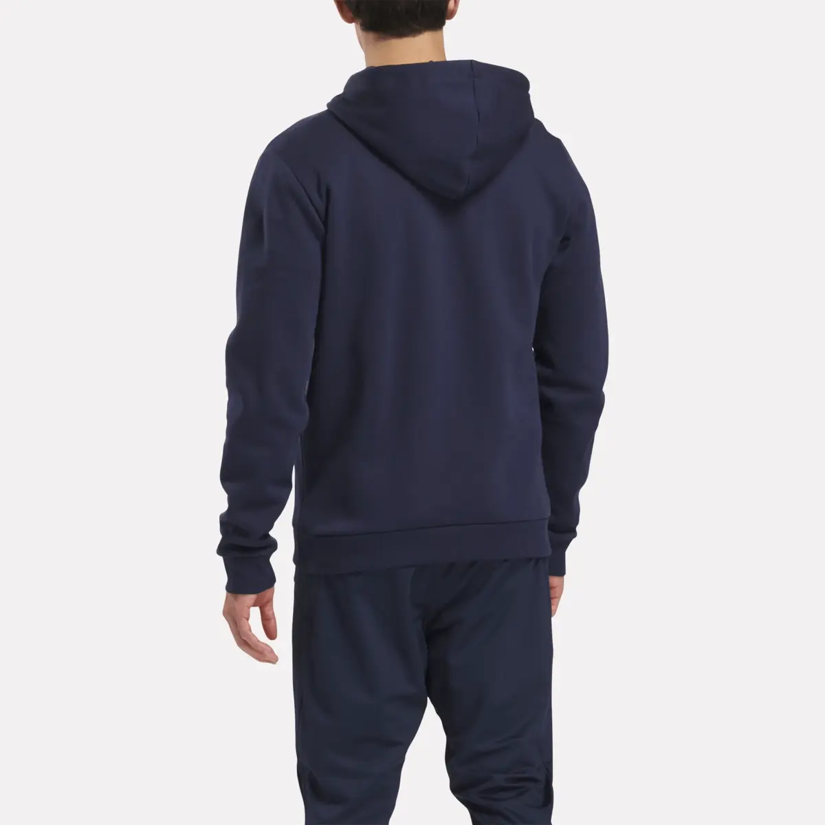 Herren-Fleece-Hoodie mit kleinem Reebok-Logo und durchgehendem Reißverschluss Herren-Fleece-Hoodie mit kleinem Reebok-Logo und durchgehendem Reißverschluss