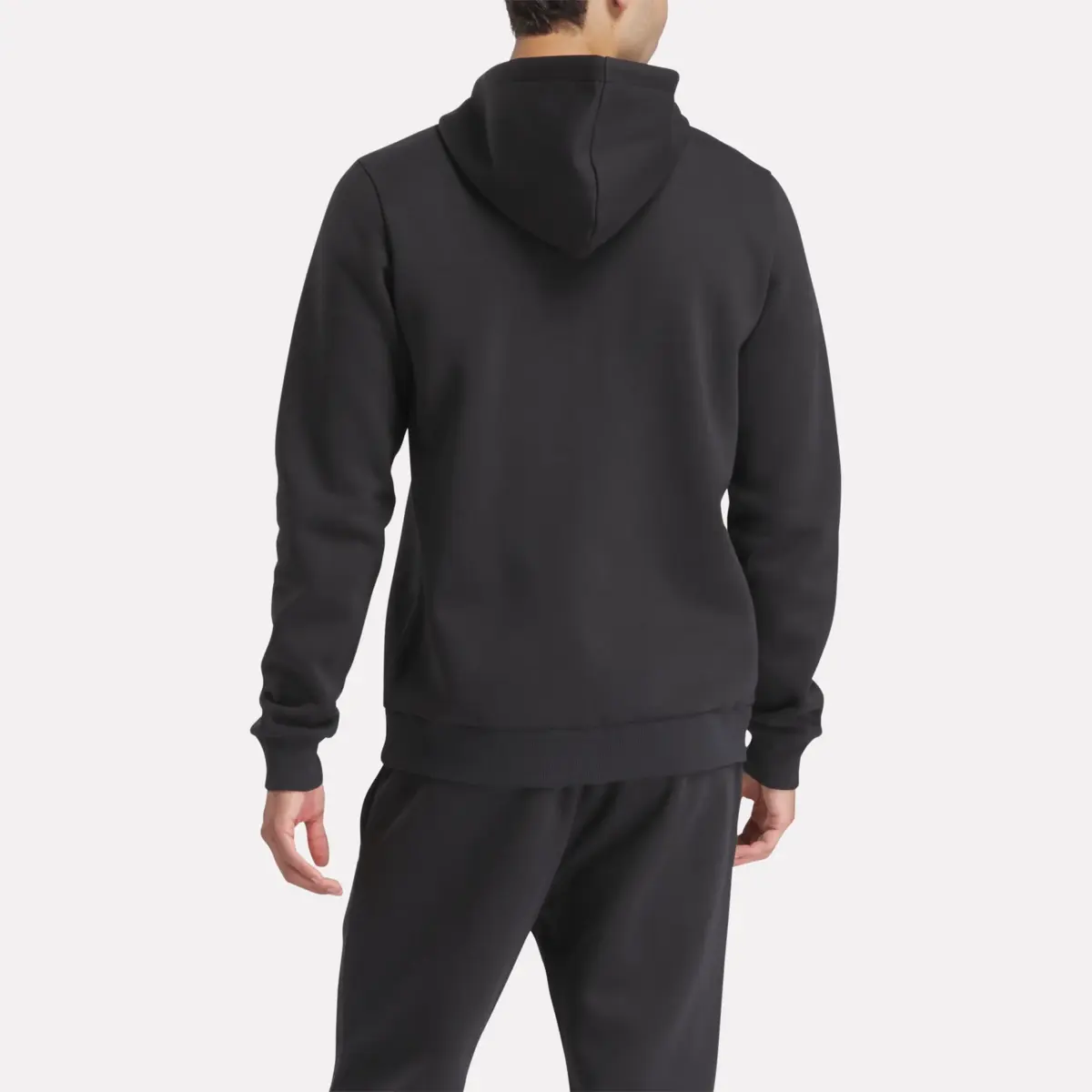 Herren-Fleece-Hoodie mit kleinem Reebok-Logo und durchgehendem Reißverschluss Herren-Fleece-Hoodie mit kleinem Reebok-Logo und durchgehendem Reißverschluss