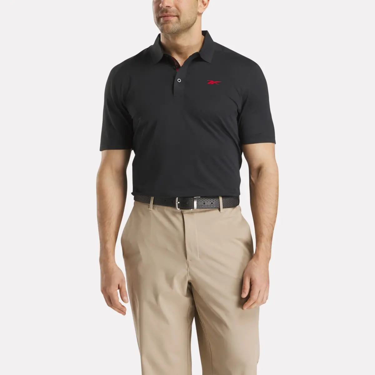 Herren-Poloshirt mit kurzen Ärmeln aus gebondetem Micro-Piqué