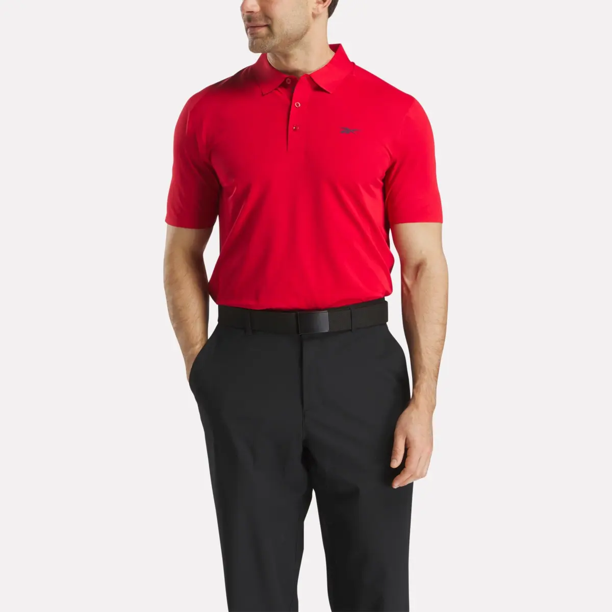 Herren-Poloshirt mit kurzen Ärmeln aus gebondetem Micro-Piqué