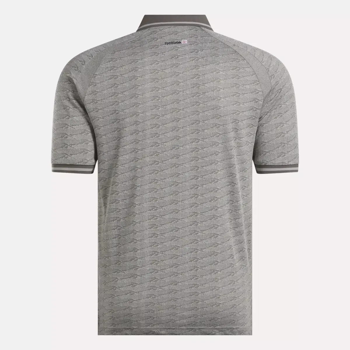 Herren-Poloshirt mit kurzen Ärmeln, tonalem Vector-Jacquard und geripptem Kragen Herren-Poloshirt mit kurzen Ärmeln, tonalem Vector-Jacquard und geripptem Kragen