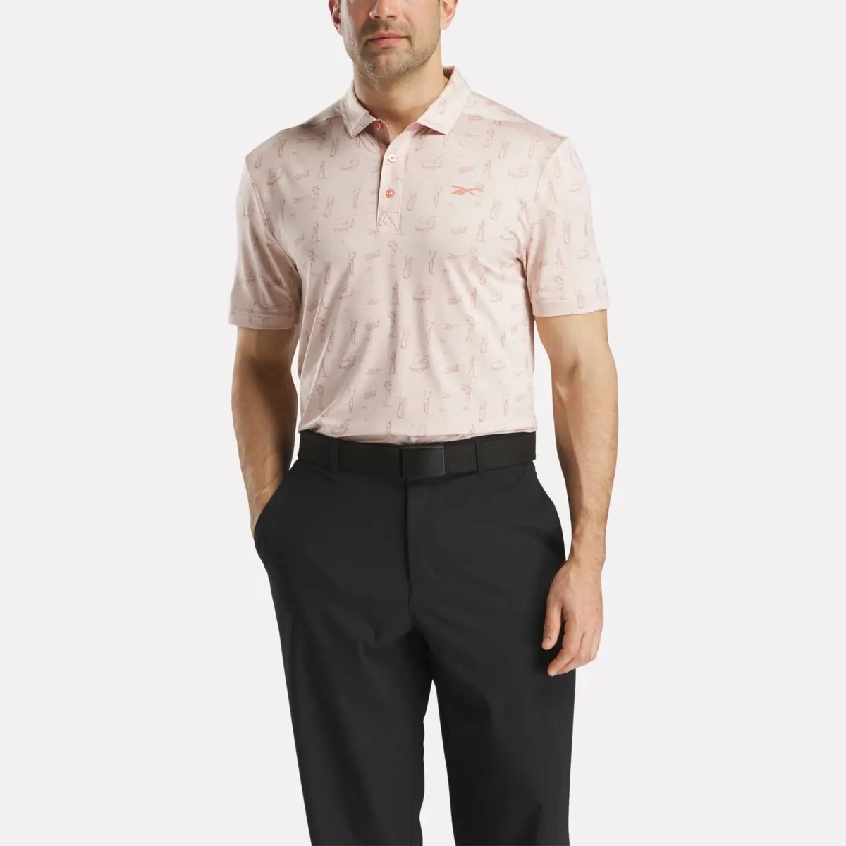 Herren-Poloshirt mit kurzen Ärmeln und Turnier-Ätzdruck