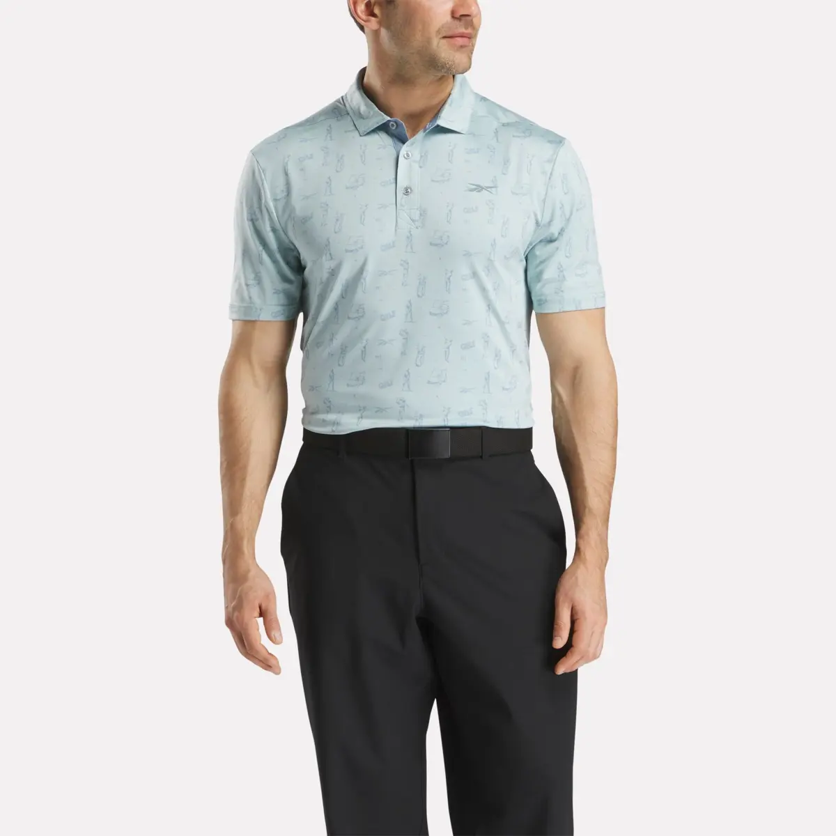 Herren-Poloshirt mit kurzen Ärmeln und Turnier-Ätzdruck