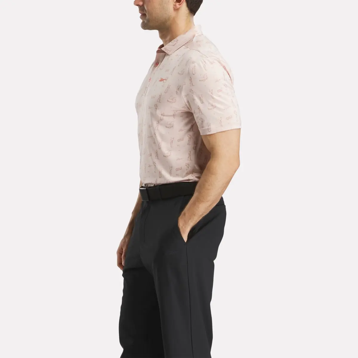Herren-Poloshirt mit kurzen Ärmeln und Turnier-Ätzdruck