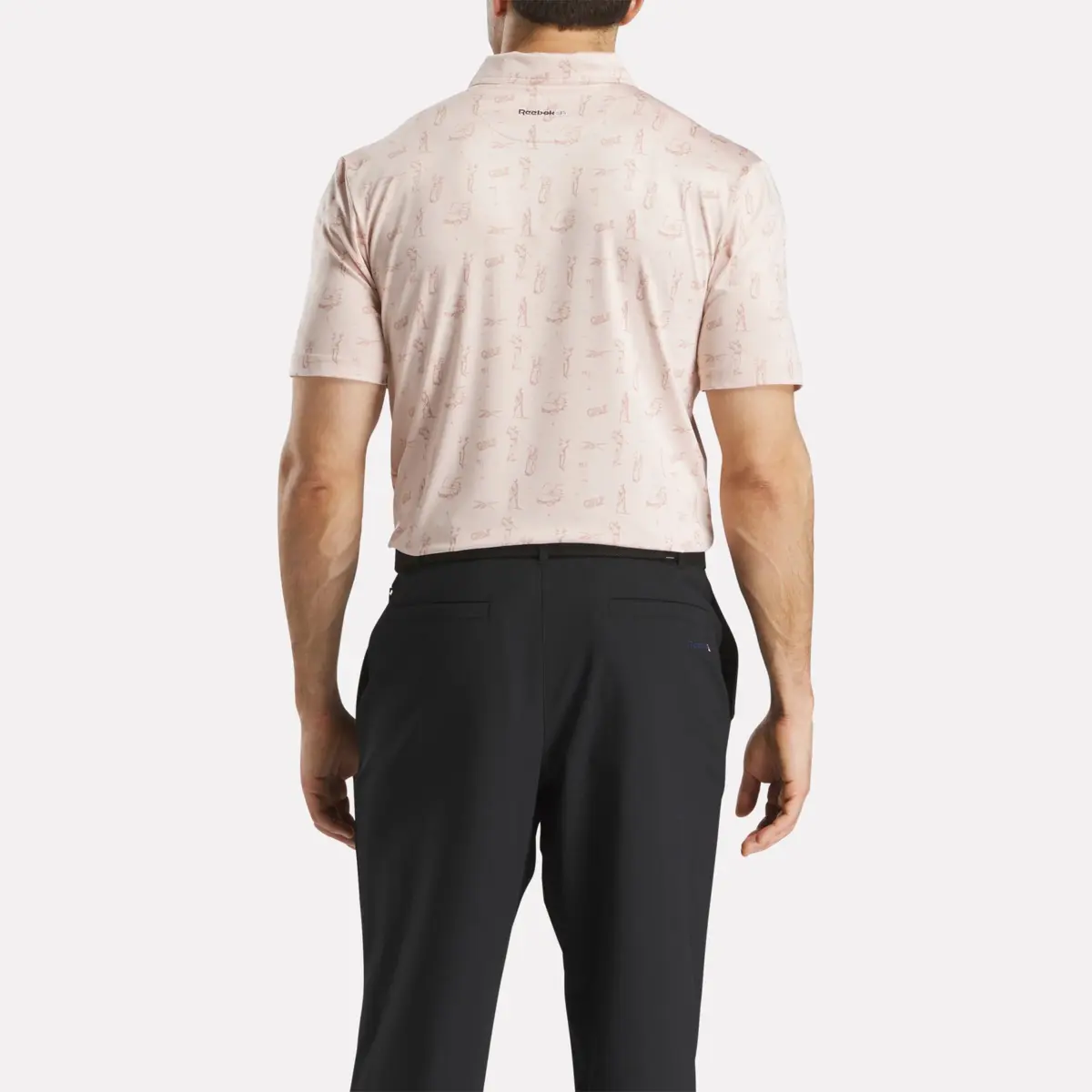 Herren-Poloshirt mit kurzen Ärmeln und Turnier-Ätzdruck Herren-Poloshirt mit kurzen Ärmeln und Turnier-Ätzdruck