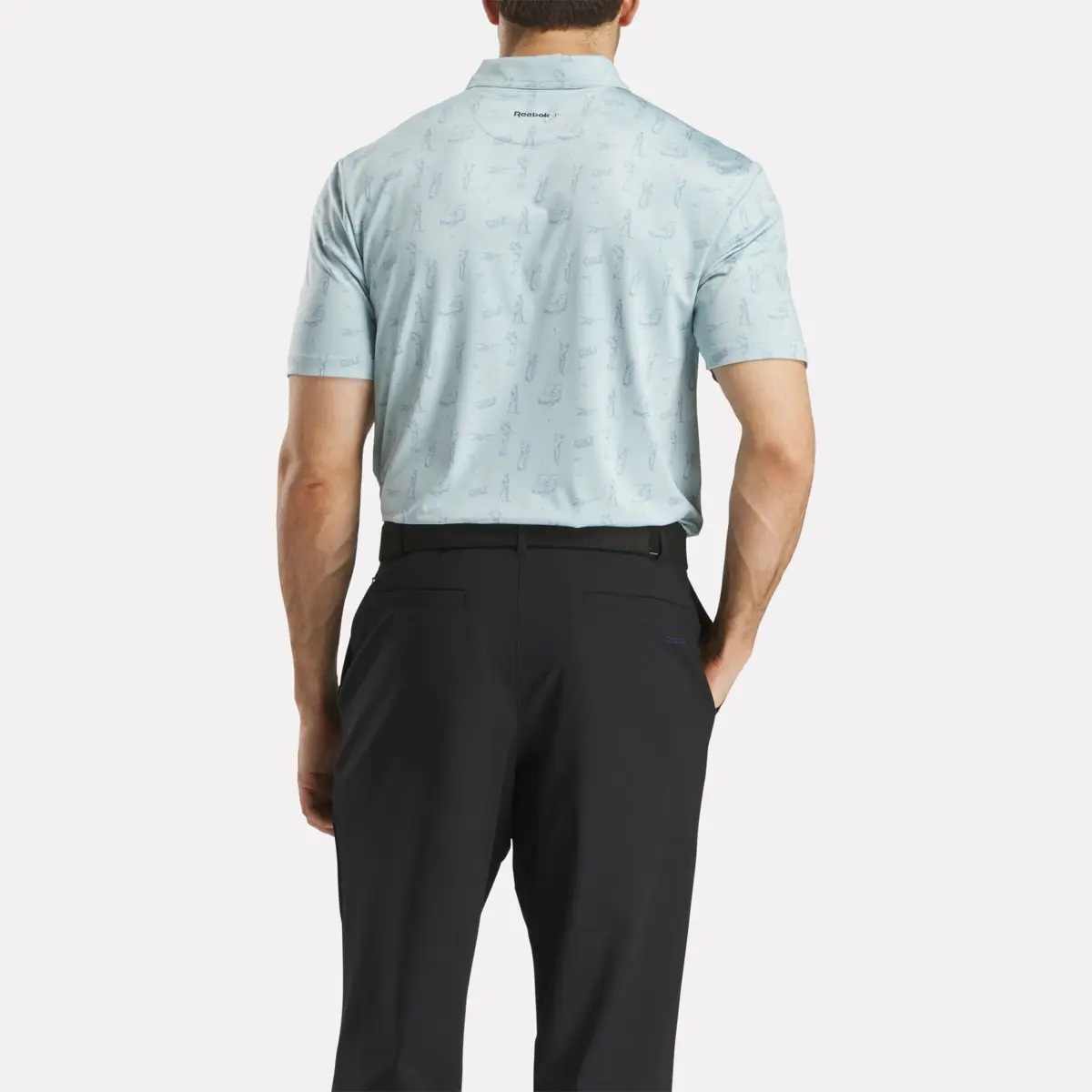 Herren-Poloshirt mit kurzen Ärmeln und Turnier-Ätzdruck Herren-Poloshirt mit kurzen Ärmeln und Turnier-Ätzdruck