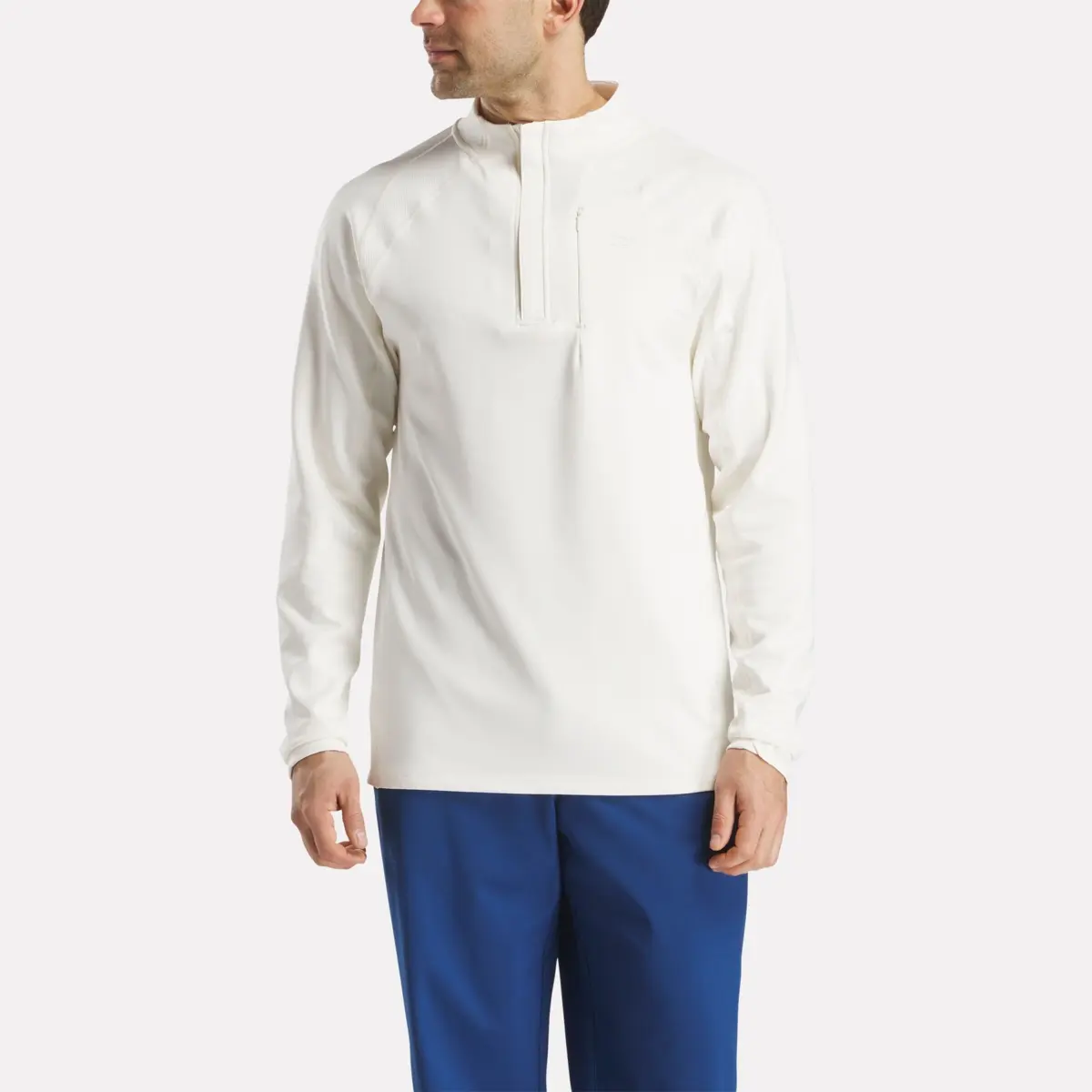 Herren-Pullover mit langen Ärmeln und 1/4-Reißverschluss aus Aero Flex