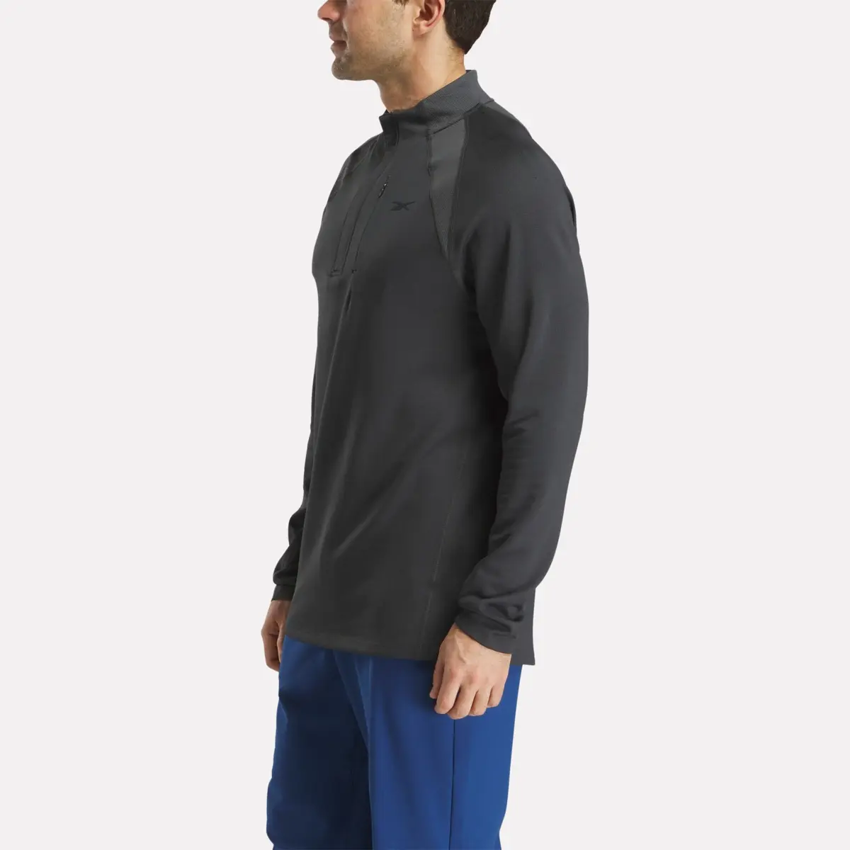 Herren-Pullover mit langen Ärmeln und 1/4-Reißverschluss aus Aero Flex