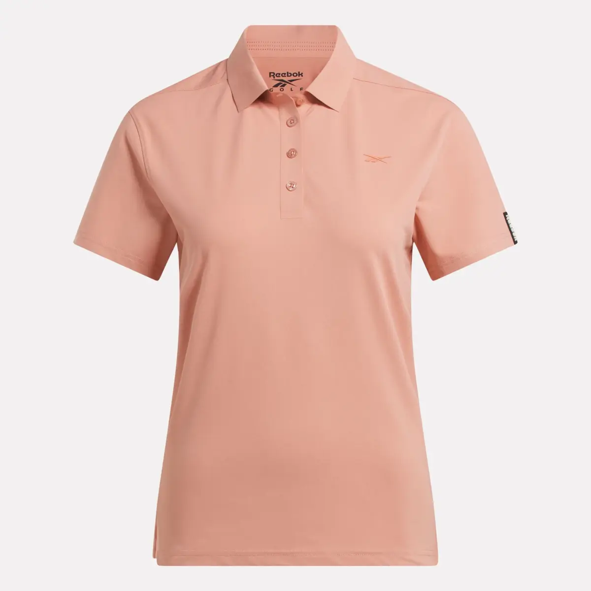 Kurzärmeliges Stretch-Piqué-Poloshirt mit Knopfleiste für Damen