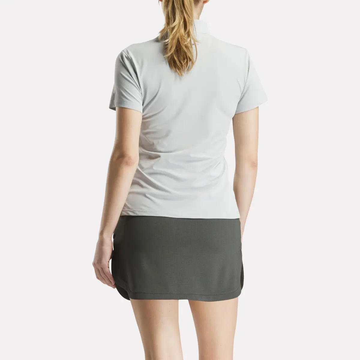 Kurzärmeliges Stretch-Piqué-Poloshirt mit Knopfleiste für Damen Kurzärmeliges Stretch-Piqué-Poloshirt mit Knopfleiste für Damen