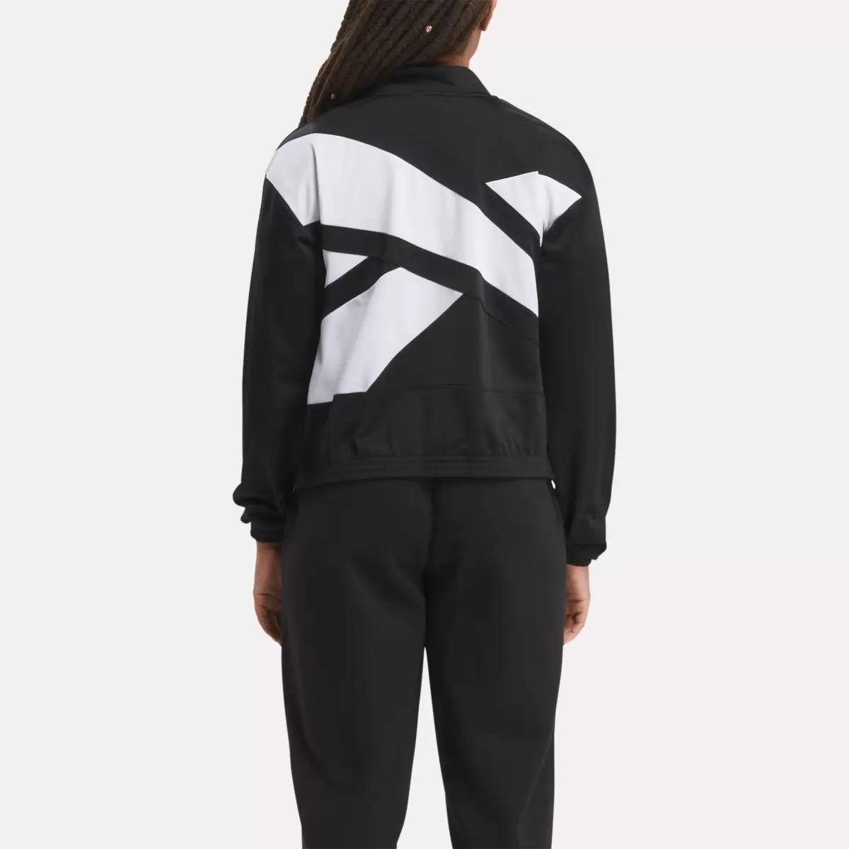 Reebok Identity Back Vector Tricot Trackjacke für Damen Reebok Identity Back Vector Tricot Trackjacke für Damen