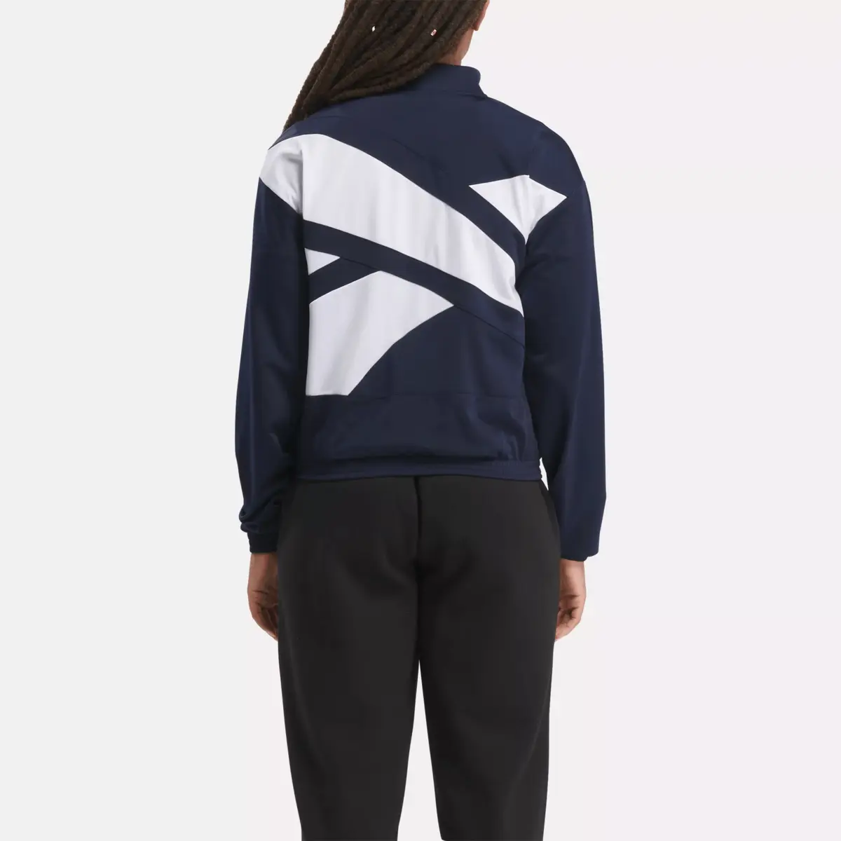 Reebok Identity Back Vector Tricot Trackjacke für Damen Reebok Identity Back Vector Tricot Trackjacke für Damen