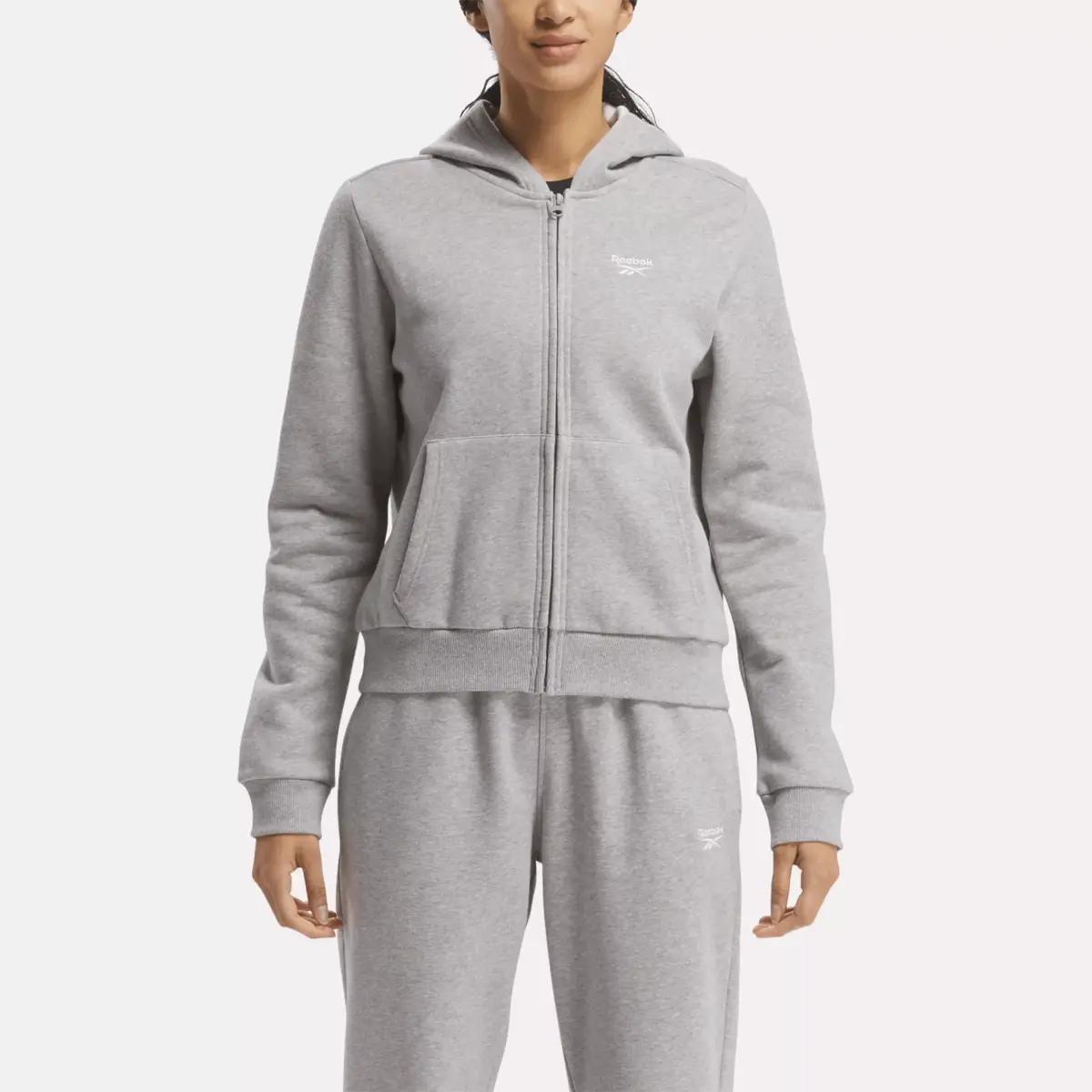 Reebok Identity Small Logo Fleece Full-Zip Hoodie für Damen