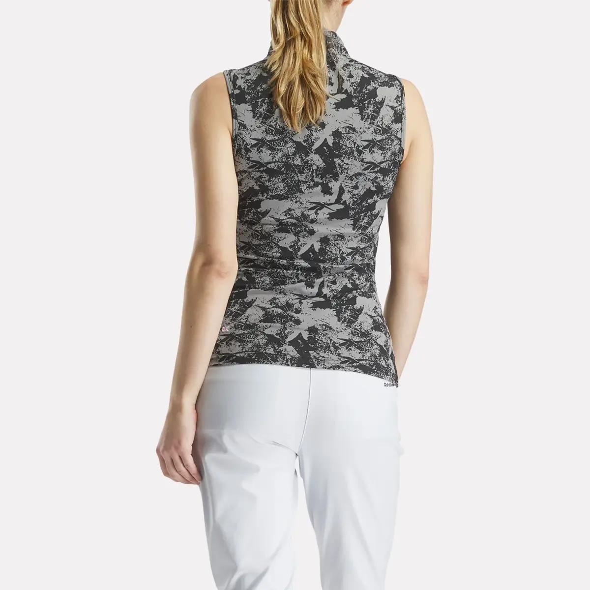Ärmelloses Golf-Oberteil für Damen mit Stehkragen – Vector Abstract Print Ärmelloses Golf-Oberteil für Damen mit Stehkragen – Vector Abstract Print